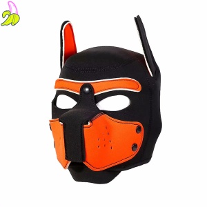 Kinky Puppy Neoprene Puppy Hood maska psa pomarańczowa