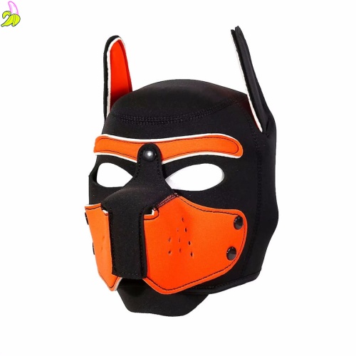 Kinky Puppy Neoprene Puppy Hood maska psa pomarańczowa