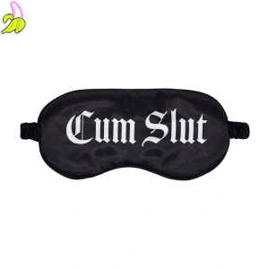 Ouch! Cum Slut - Satynowa Opaska Na Oczy- czarna