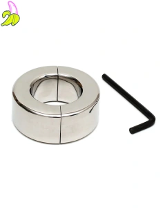 Rimba Bondage Play - Ciężki metalowy pierścień na mosznę 32mm