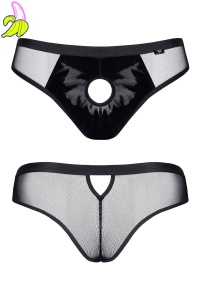Majtki brazyliany z otworem - XL
