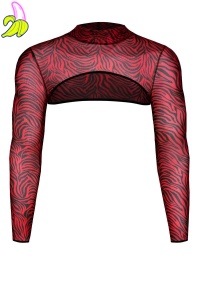 Krótki top, z długimi rękawami - L
