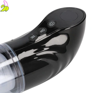 StrokeMate - Suction Rotation and Thrusting Masturbator/pompka do penisa z obrotowym rdzeniem- czarna