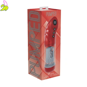 StrokeMate - Suction Rotation and Thrusting Masturbator/pompka do penisa z obrotowym rdzeniem- czerwona