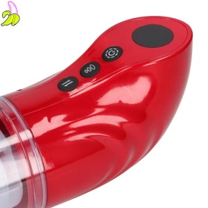 StrokeMate - Suction Rotation and Thrusting Masturbator/pompka do penisa z obrotowym rdzeniem- czerwona