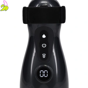 Virtuo - Suction and Vibration Masturbator/pompka do penisa z wibracją- czarna