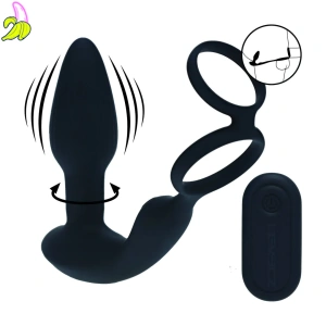 Level2 Masażer prostaty i krocza z pierścieniem erekcyjnym 10*4,7cm