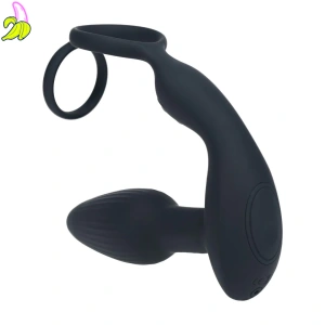 Level2 Masażer prostaty i krocza z pierścieniem erekcyjnym 10*4,7cm