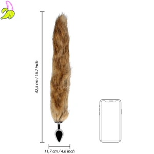 Ouch! Fox Tail with Metal Butt Plug 3,1*4,9cm