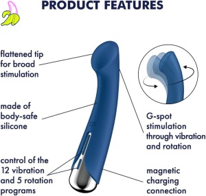 Satisfyer Spinning Rabbit 1 Rotating Shaft Blue