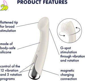 Satisfyer Spinning Rabbit 1 Rotating Shaft Beige
