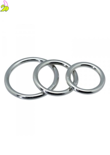 Timeless metal rings - Zestaw 3 metalowych pierścieni erekcyjnych od 30 do 45mm