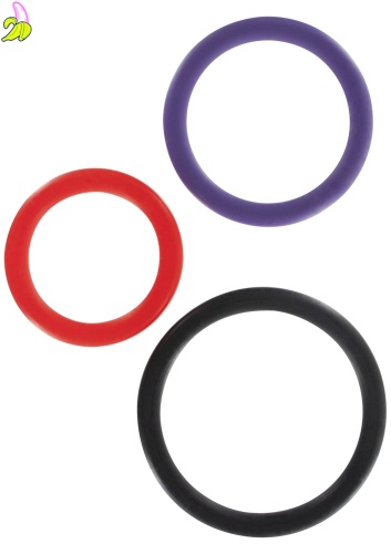 SCALA Triple Rings Multicolor- Zestaw 3 silikonowych pierścieni erekcyjnych