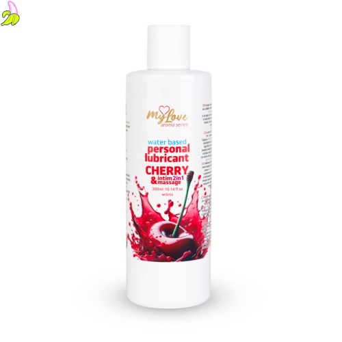 MyLove Smakowy Lubrykant Wodny i Żel do Masażu Cherry 300ml