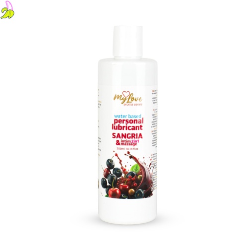 MyLove Smakowy Lubrykant Wodny i Żel do Masażu Sangria 300ml