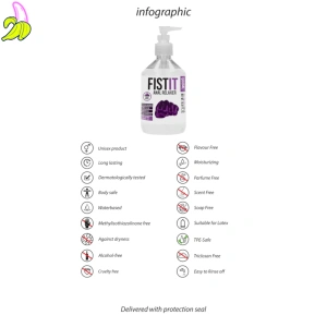 Fist It Anal Relaxer - Profesjonalny Lubrykant Rozluźniający z Pompką 500ml