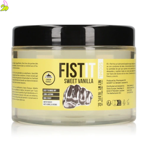 Fist It Extra Thick Vanilla– Ultragęsty, Aromatyzowany Lubrykant wodny Słoik 500ml