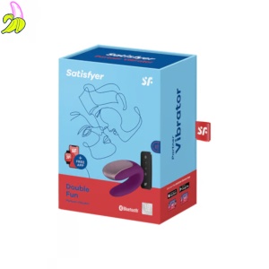 Satisfyer Podwójny stymulator Double Fun w kolorze fioletowym Connect App