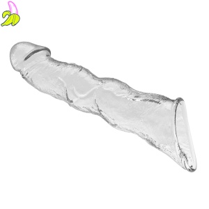 Pretty Love Extension–transparentna nakładka na penisa z regulowaną długością 28 cm