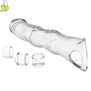 Pretty Love Extension–transparentna nakładka na penisa z regulowaną długością 28 cm