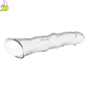 Pretty Love Extension–transparentna nakładka na penisa z regulowaną długością 28 cm