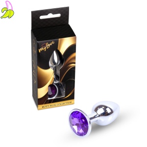 MyLove Toys - Jewellery Silver PLUG- Purple 2,7cm