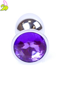 MyLove Toys - Jewellery Silver PLUG- Purple 2,7cm