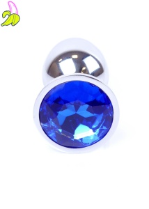 MyLove Toys - Jewellery Silver PLUG- Dark Blue 2,7cm