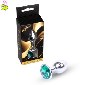 MyLove Toys - Jewellery Silver PLUG- Green 2,7cm