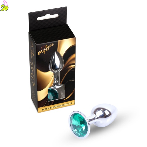 MyLove Toys - Jewellery Silver PLUG- Green 2,7cm