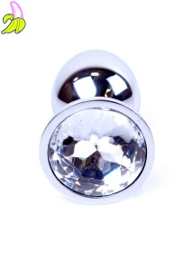 MyLove Toys - Jewellery Silver PLUG- Clear 2,7cm