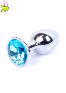 MyLove Toys - Jewellery Silver PLUG- Light Blue 2,7cm
