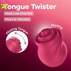 Satisfyer Tongue Twister - red – Wibrator dla Par