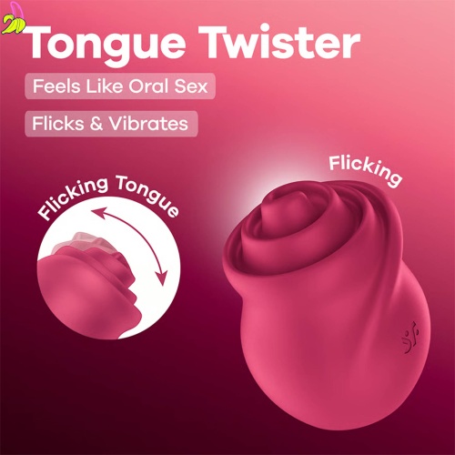 Satisfyer Tongue Twister - red – Wibrator dla Par
