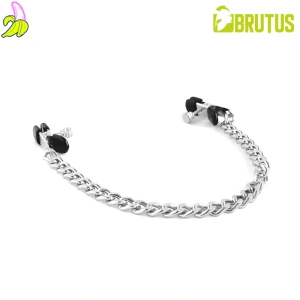 BRUTUS BASIC – metalowe klamry na sutki z łańcuszkiem