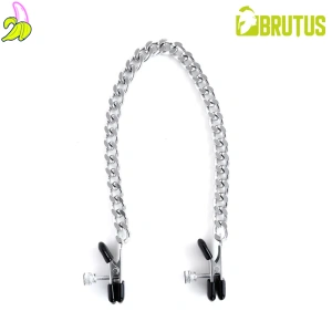 BRUTUS BASIC – metalowe klamry na sutki z łańcuszkiem