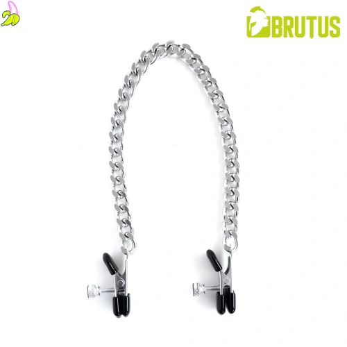 BRUTUS BASIC – metalowe klamry na sutki z łańcuszkiem