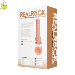 RealRock Vibrating & Thrusting 20,5 cm – realistyczne dildo z wibracją i ruchem