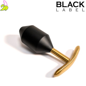 Metal Diamond Plug (L) – ciężki metalowy korek analny złoto czarny 205 g