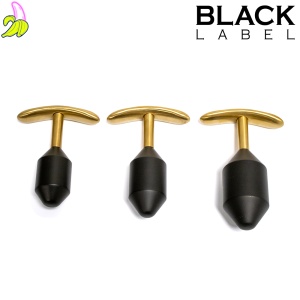 Metal Diamond Plug (L) – ciężki metalowy korek analny złoto czarny 205 g