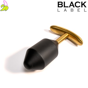 Metal Diamond Plug (L) – ciężki metalowy korek analny złoto czarny 205 g
