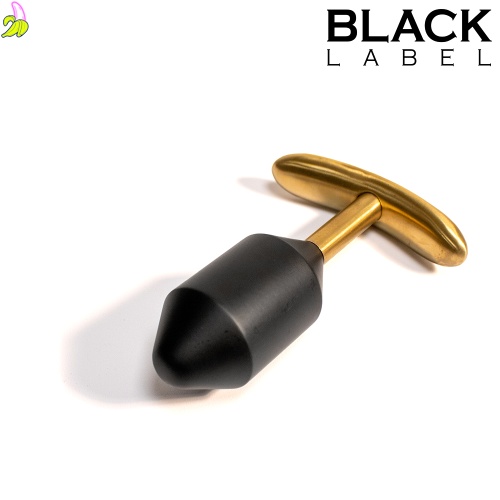 Metal Diamond Plug (S) – ciężki metalowy korek analny złoto czarny 115 g