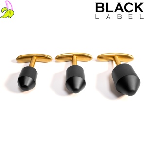 Metal Diamond Plug (M) – ciężki metalowy korek analny złoto czarny 150 g