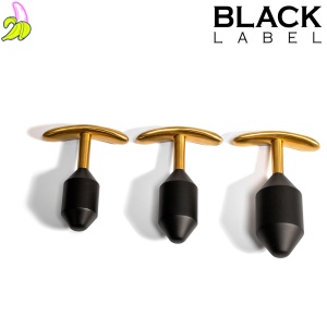 Metal Diamond Plug (M) – ciężki metalowy korek analny złoto czarny 150 g