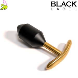 Metal Diamond Plug (M) – ciężki metalowy korek analny złoto czarny 150 g