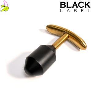 Metal Diamond Plug (M) – ciężki metalowy korek analny złoto czarny 150 g