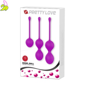 Pretty Love - zestaw 3 kulek gejszy do ćwiczeń mięśni Kegla