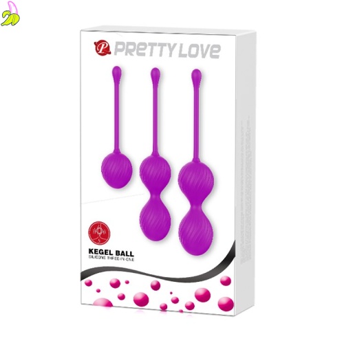 Pretty Love - zestaw 3 kulek gejszy do ćwiczeń mięśni Kegla