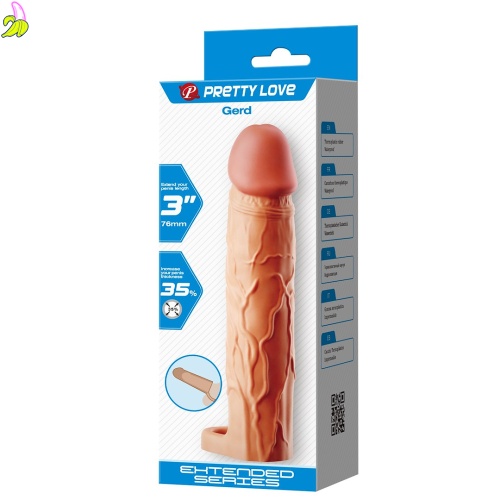Pretty Love Gerd – Realistyczna Nakładka Powiększająca Penisa 19,5 cm