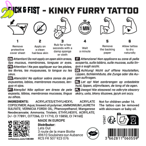 Fck&Fst Piss on MeKinky Furry - Tatuaż Tymczasowy 8,5 × 7 cm